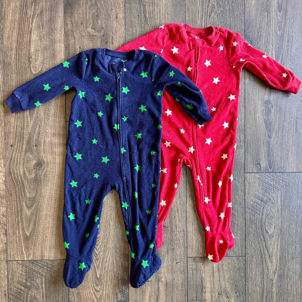 Primary baby fleece zip footies
